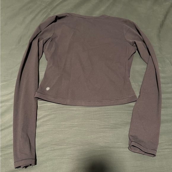 Athleta Transcend Wrap Top In Black Size Medium - Picture 4 of 4